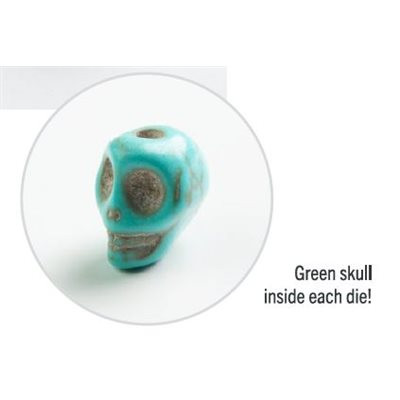 Gamegenic : Embraced Series - Green Skull - RPG Dice Set (7pcs)